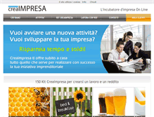 Tablet Screenshot of creaimpresa.it